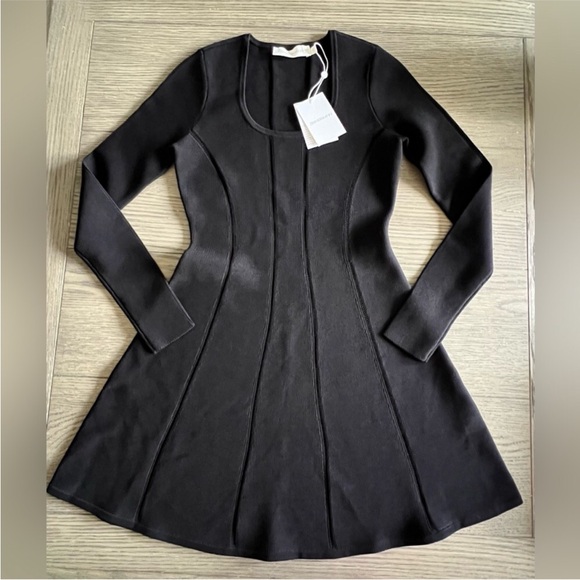 ZIMMERMANN LUMINOSITY KNIT PANELLED MINI DRESS BLACK Size 2, US 8. … - Picture 4 of 14